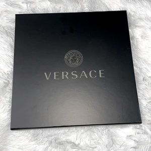 Black Versace scarf box with tissue paper